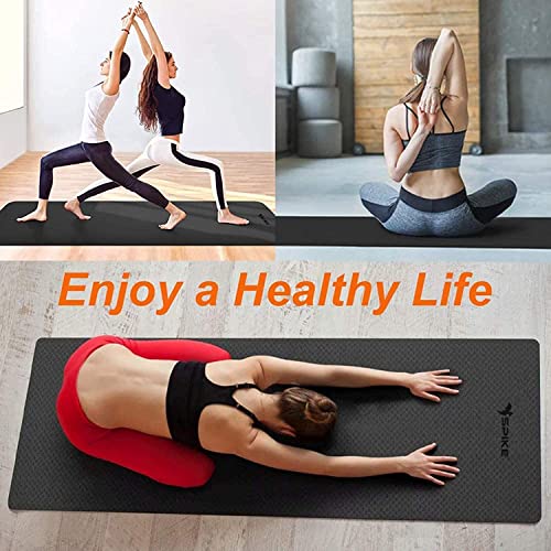 Spike Yoga Mat (Black) + Spike Abs Exerciser